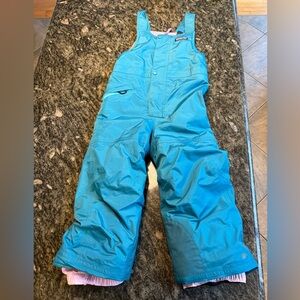 Girls 4T Patagonia Snow Bib Teal/Lavender